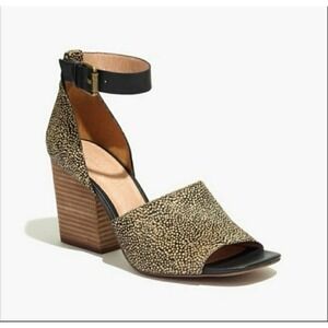 MADEWELL | Alena Ankle Strap Sandals in Calf Hair Size  8